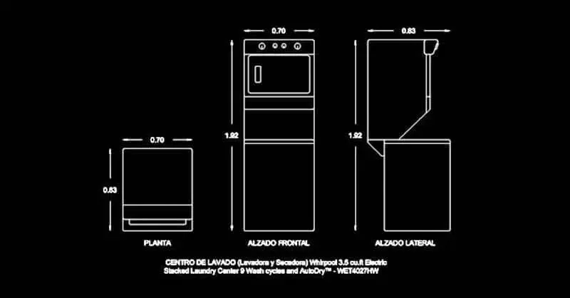 bloque autocad lavadora - Cómo hacer un bloque en AutoCAD