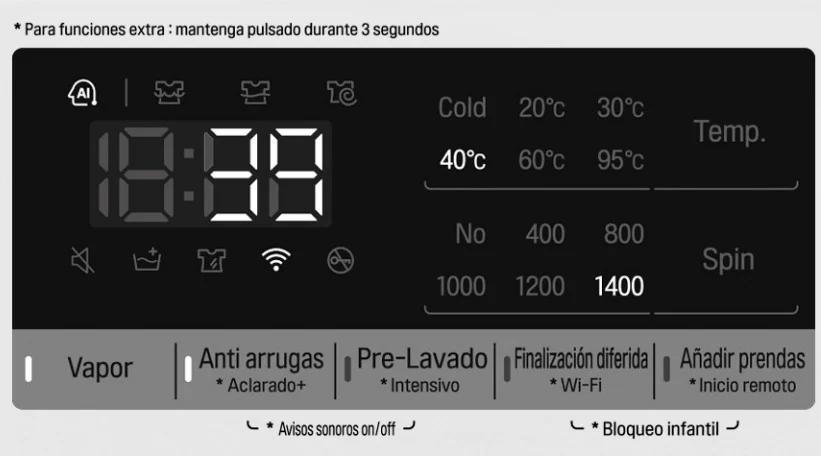 aclarado solo en lavadora lg - Cómo poner solo enjuague en lavasecadora LG