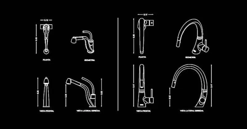 bloque autocad grifo lavavajillas - Cómo se guarda un bloque en AutoCAD