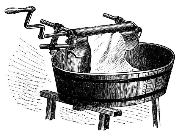las primeras lavadoras de ropa - Cómo se lavaba la ropa en 1810