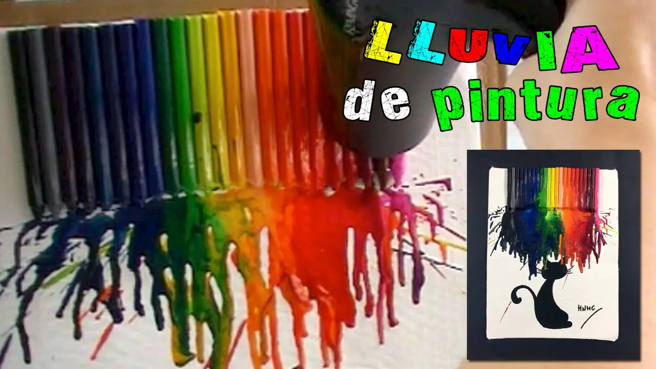 cuadros con crayones y secador - Cómo se llama la técnica de pintar con crayones