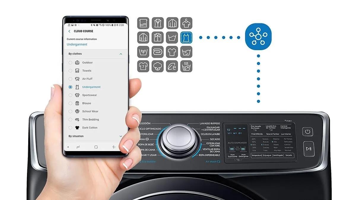 activar control inteligente lavadora samsung - Cuál es el botón Smart Check