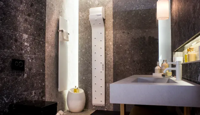 ducha espacio secador - Cuánto tiene que medir una mampara fija en una ducha