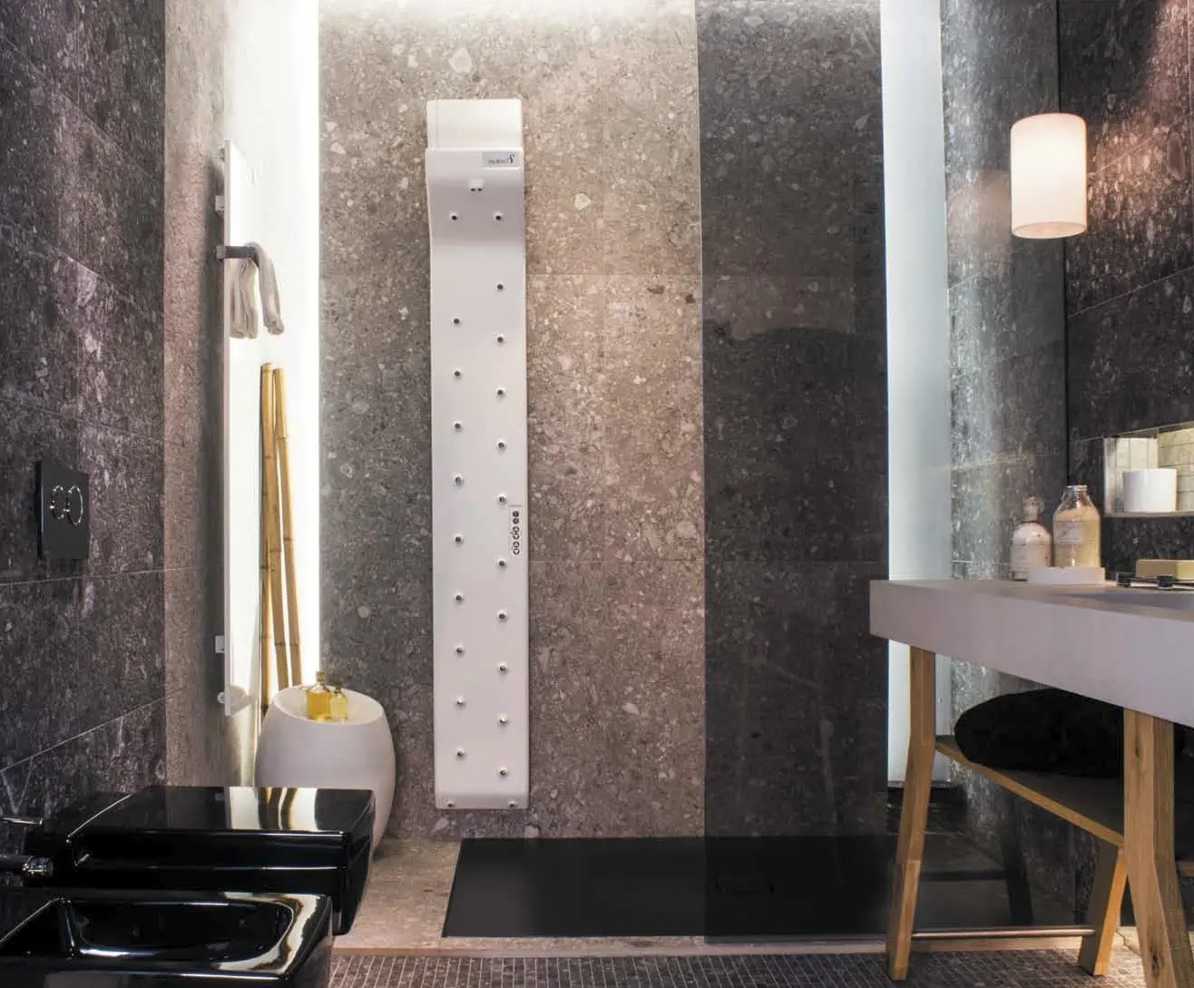 ducha espacio secador - Qué altura debe tener la ducha desde el piso hasta la regadera
