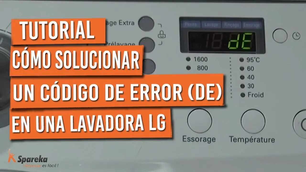 errores de lavadora lg - Qué significa E3 en una lavadora LG